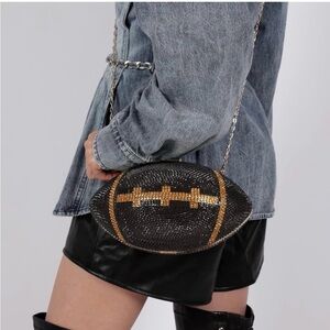 Black and Gold Football Clutch